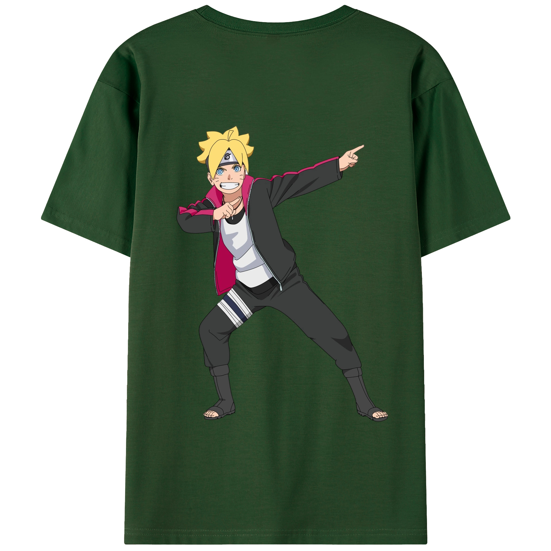 （画像用） NARUTO -ナルト- うずまき ボルト Uzumaki Boruto 綿100％半袖Tシャツ（背面プリント）